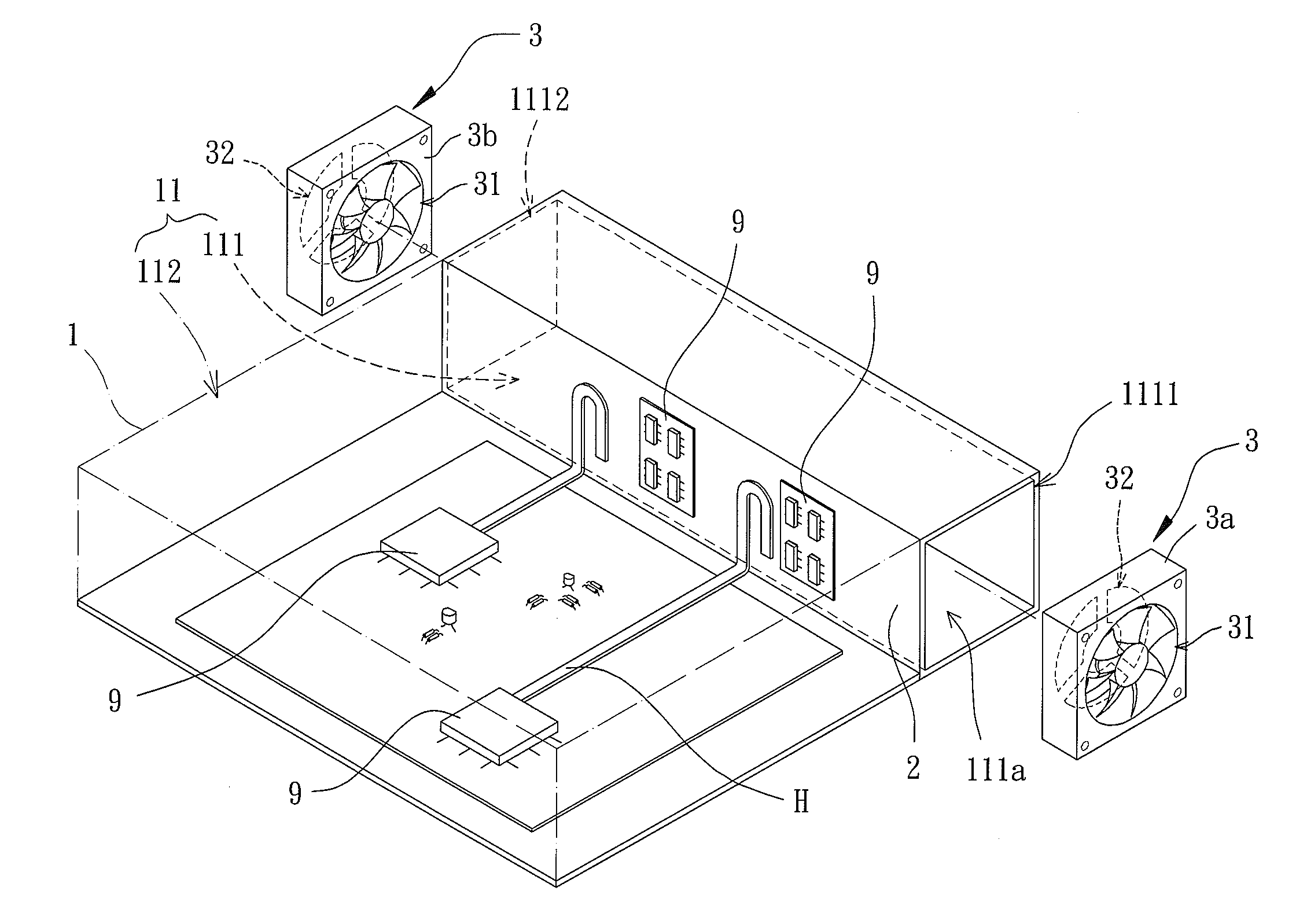 Electronic Product Including a Heat Dissipating Device