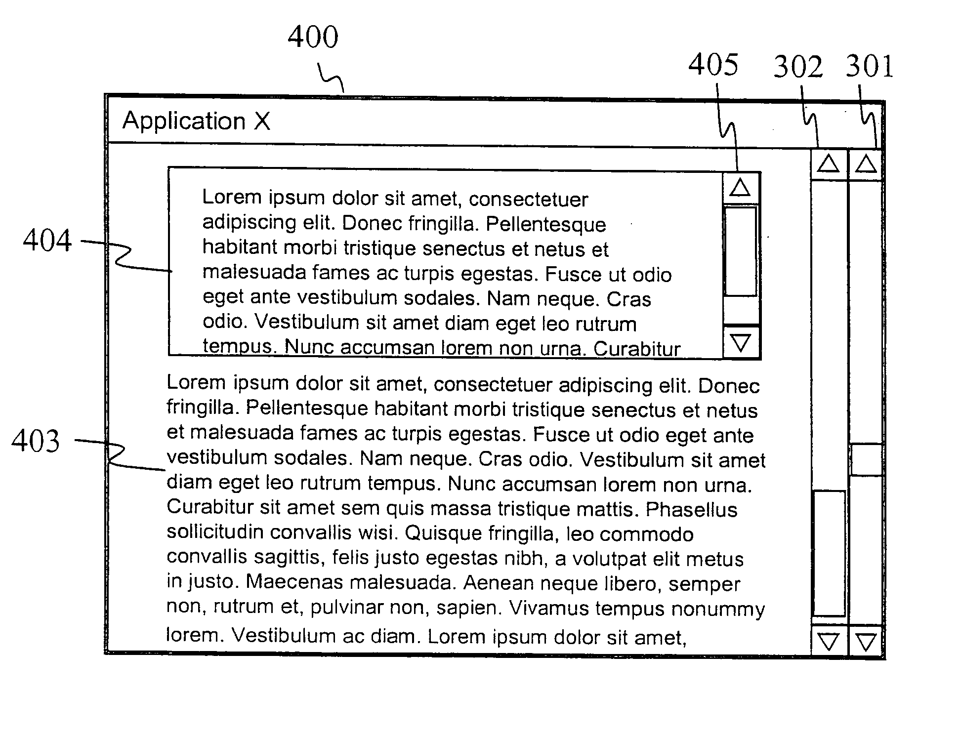 Handling and scrolling of content on screen