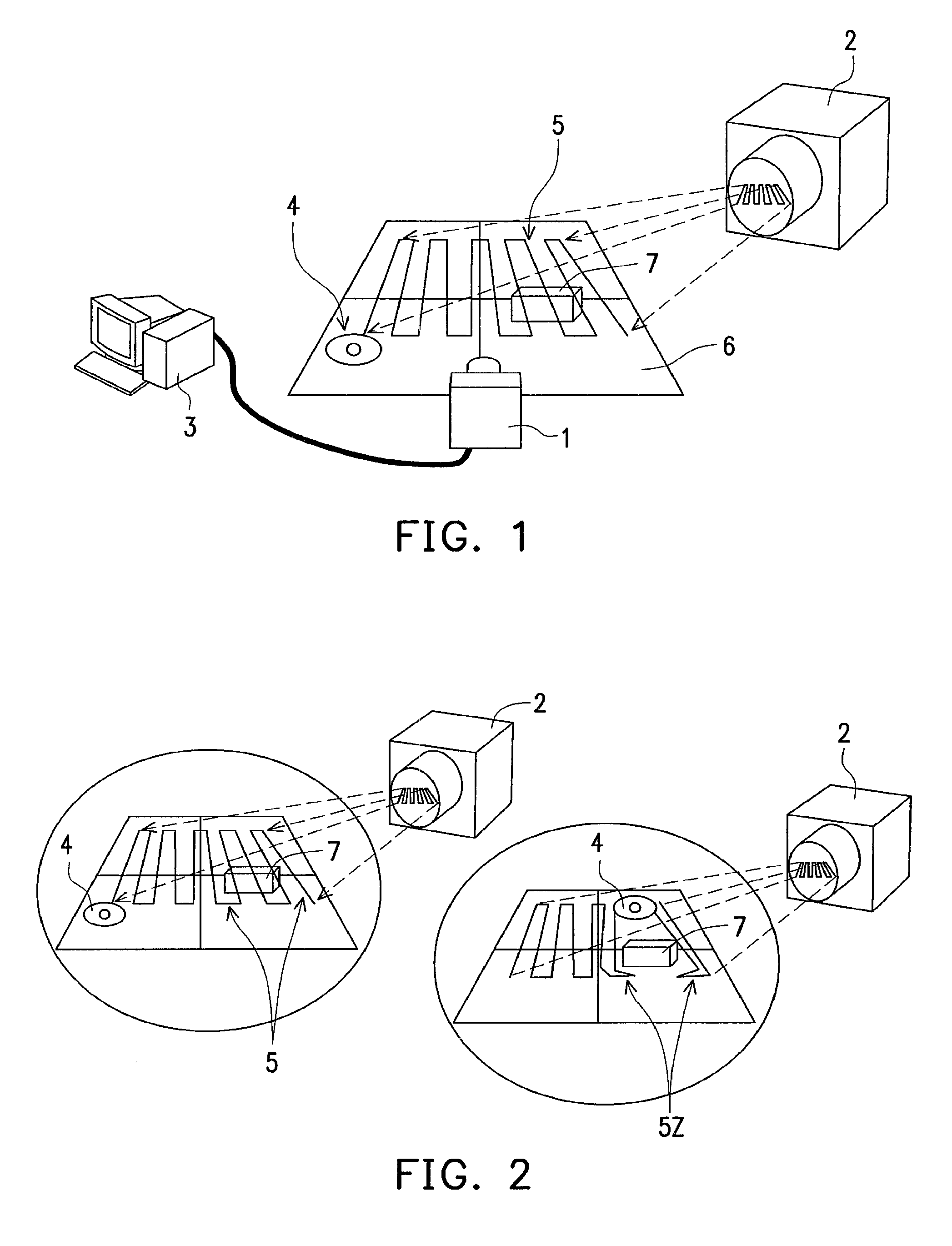 Visual navigation system and method based on structured light