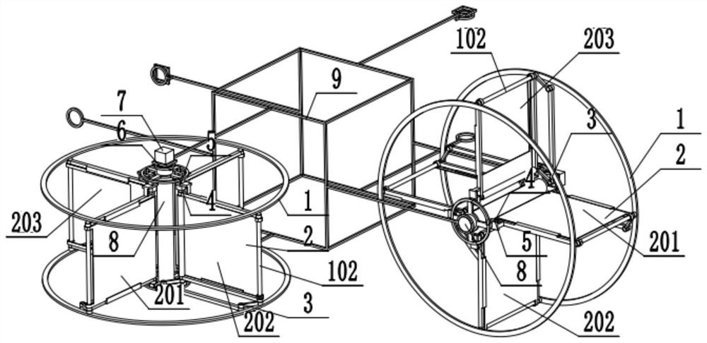 Four-synchronous parallelogram transmission roller shutter rotary wing unmanned aerial vehicle