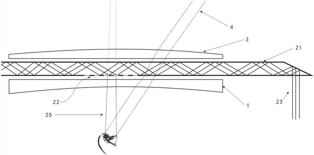 Waveguide display structure capable of improving visual experience