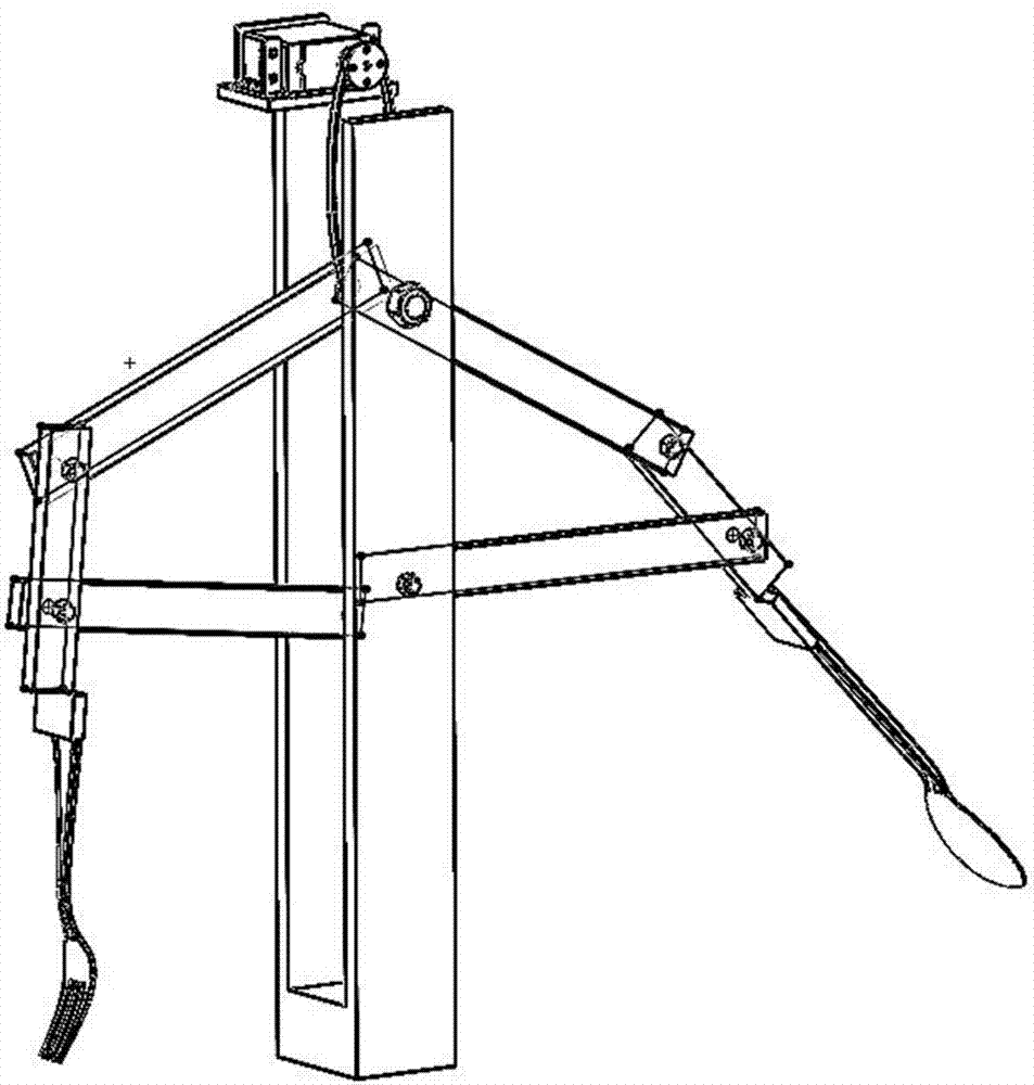 Self-feeding table for disabled persons