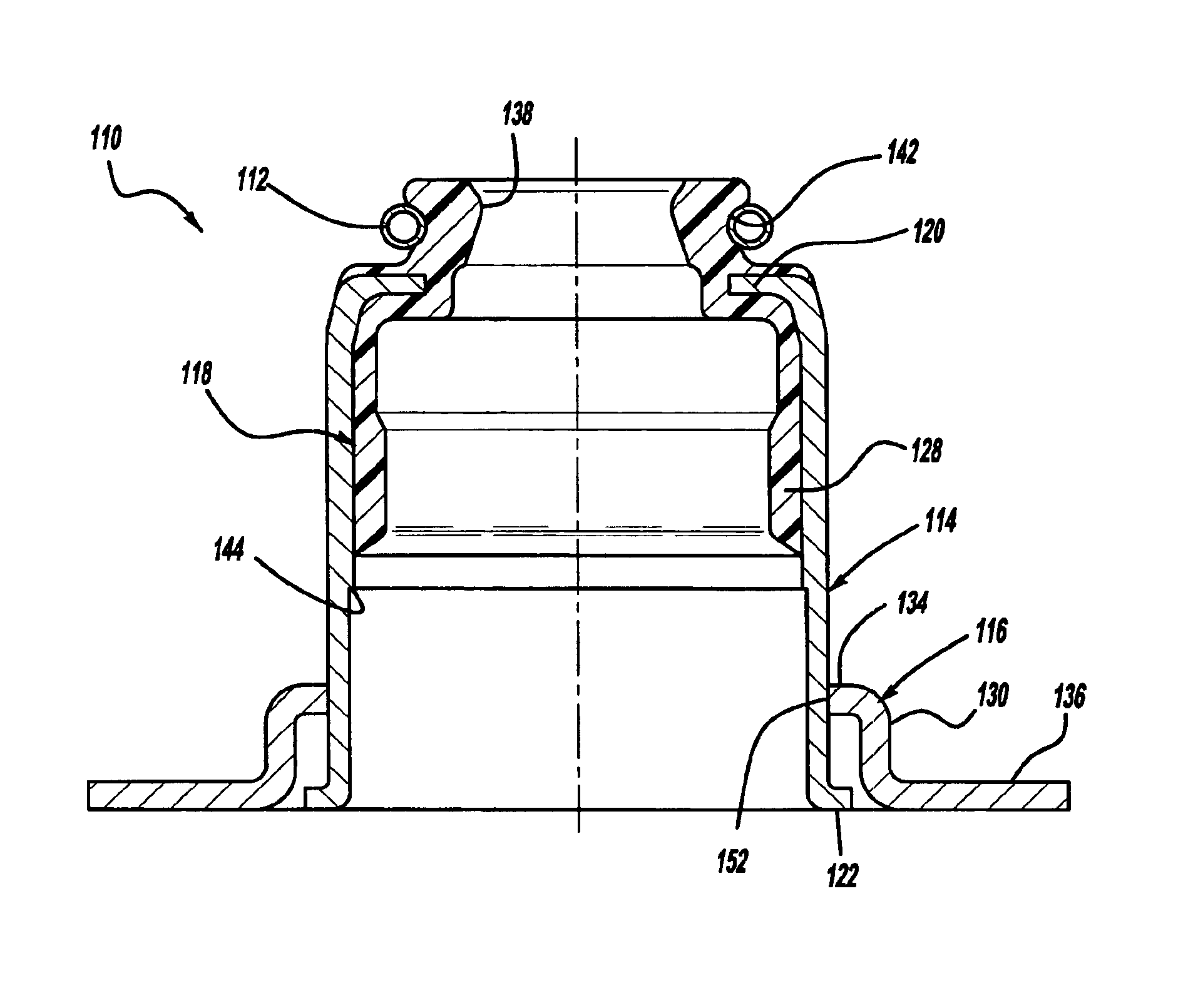 Two-piece valve stem seal