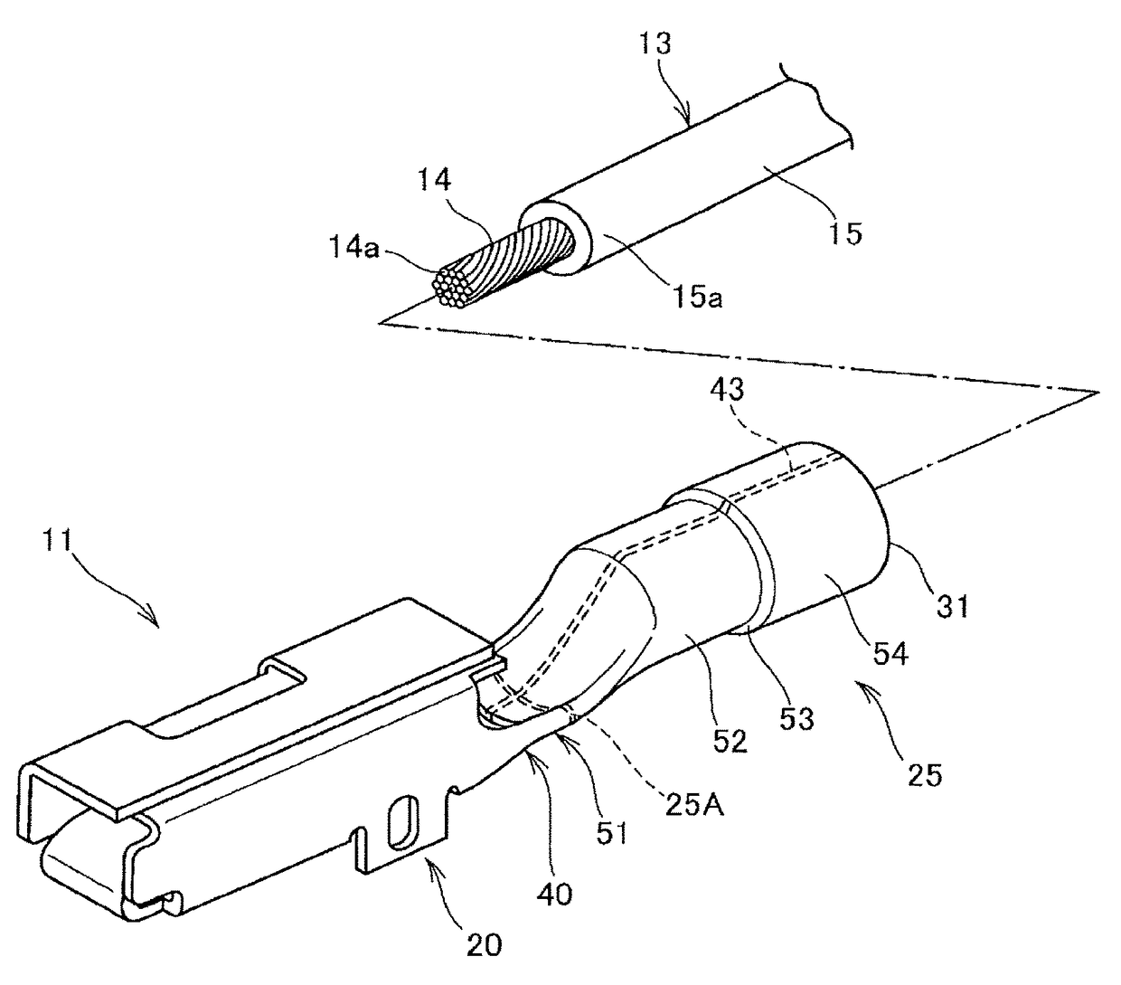 Electrical wire-connecting structure and method for manufacturing electrical wire-connecting structure