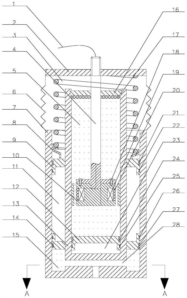 A kind of magneto-rheological shock absorber with controllable stiffness for vehicle and its stiffness control method