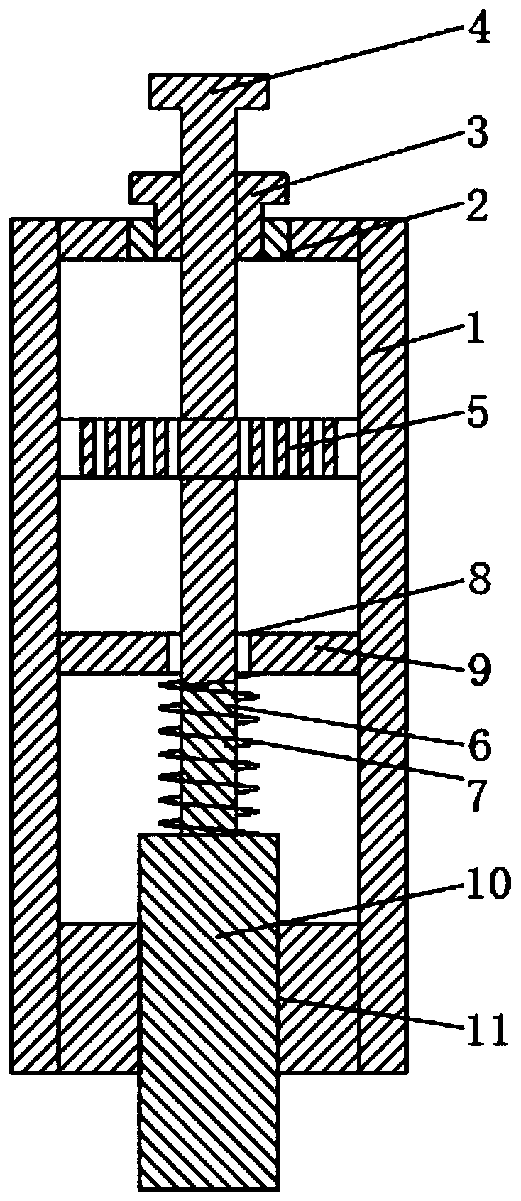 Electric brush pressure self-adjusting conductive slip ring structure