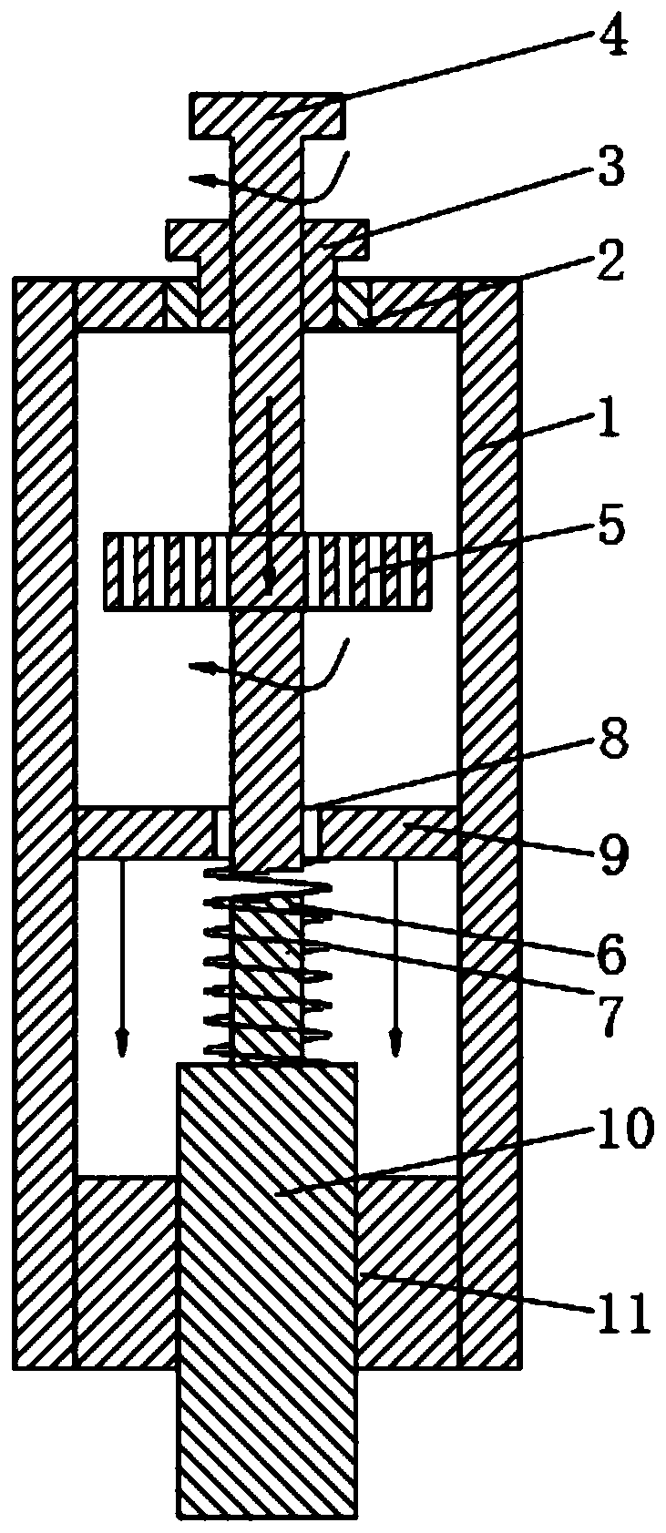 Electric brush pressure self-adjusting conductive slip ring structure