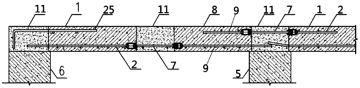 Connection node for adjacent prefabricated members and construction method of connection node