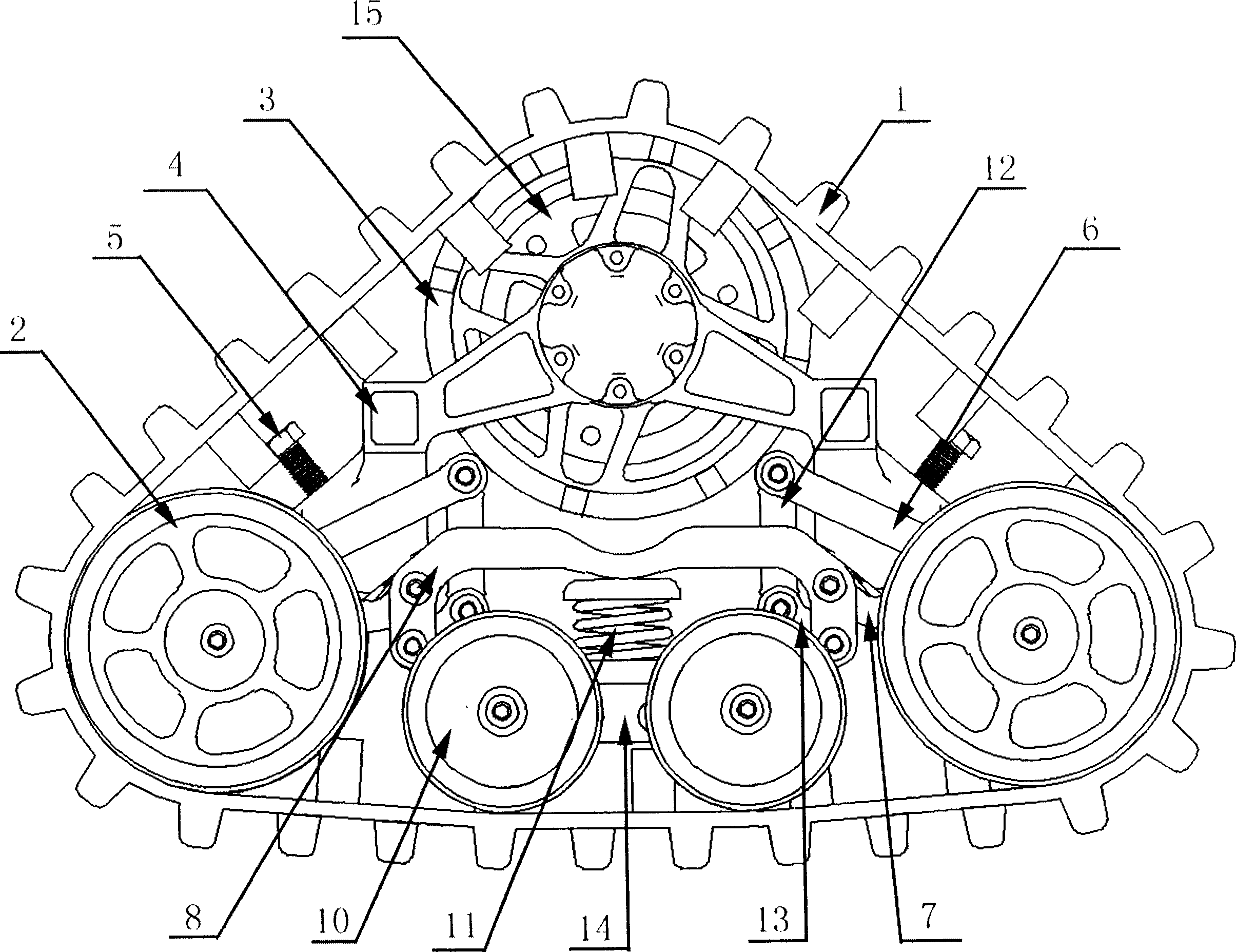 Full terrain rail crawler wheel for four wheel vehicles