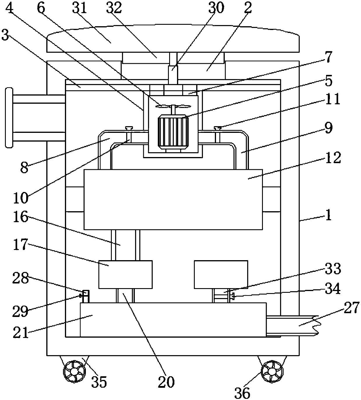 Formaldehyde purifying apparatus for indoor decoration