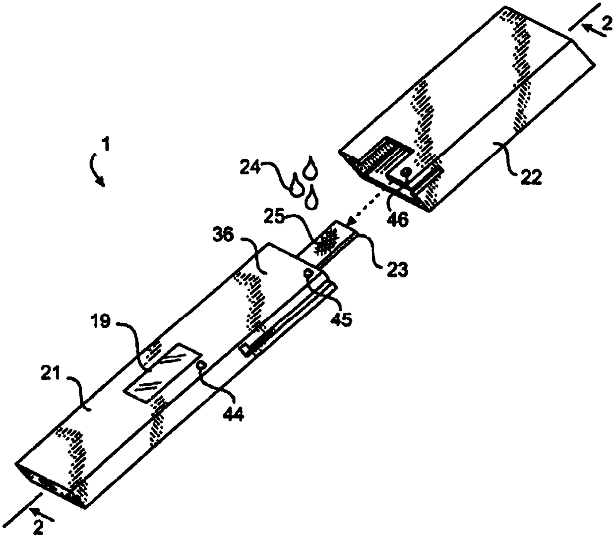 Progressive compression driven flow in vitro diagnosis method