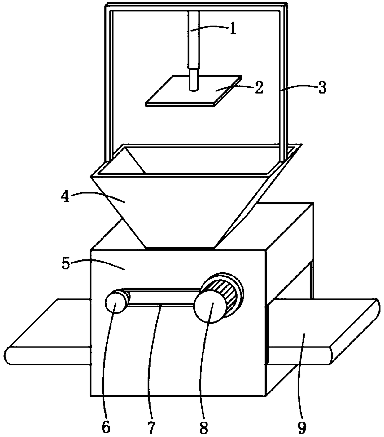 Granulation device for straw recycling