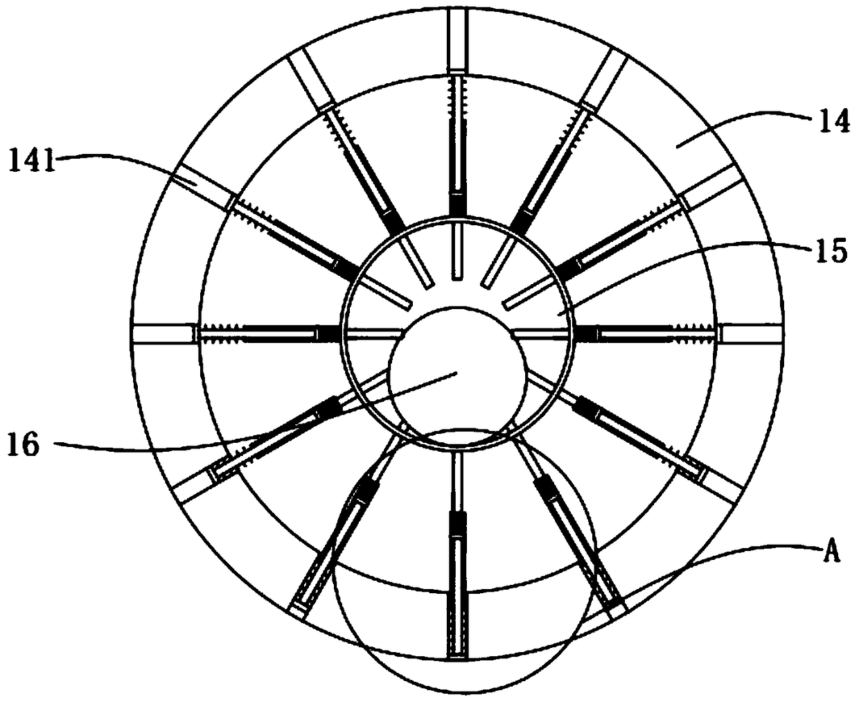 Granulation device for straw recycling