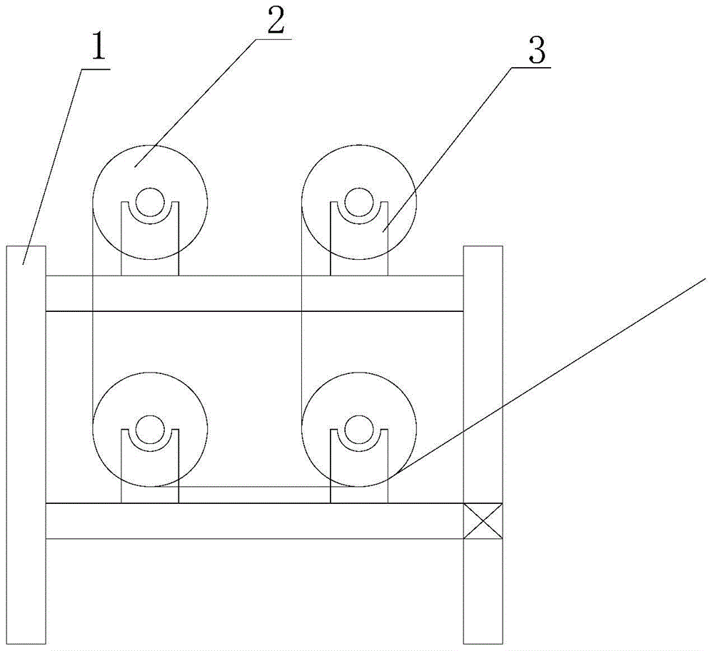 A sizing beam creel