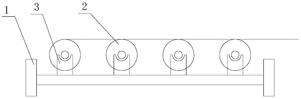 A sizing beam creel