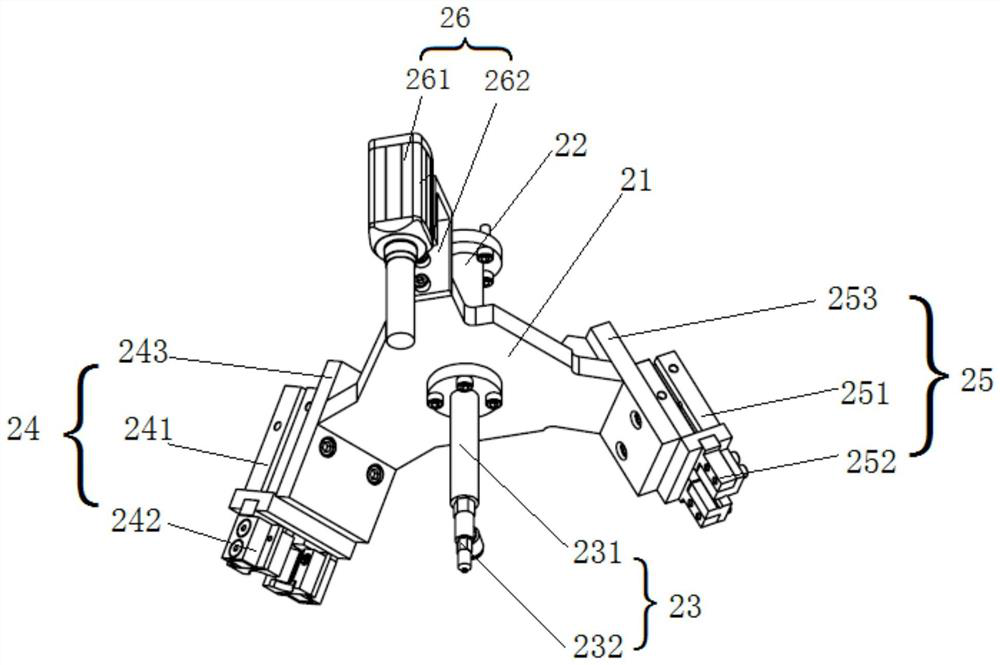 Welding manipulator based on six-axis robot for pole needle and bridge belt welding