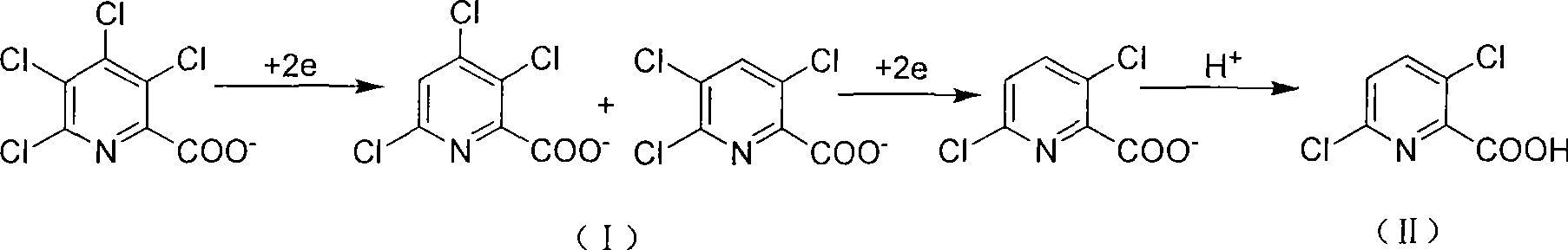 Electrolytic synthesis method for 3,6-dichloropicolinic acid