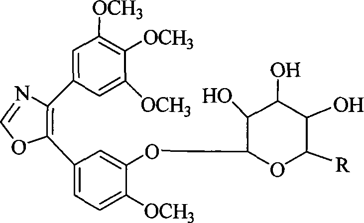 1,2-glycoside transderivative of oxazole compounds and preparation method thereof