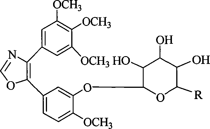 1,2-glycoside transderivative of oxazole compounds and preparation method thereof