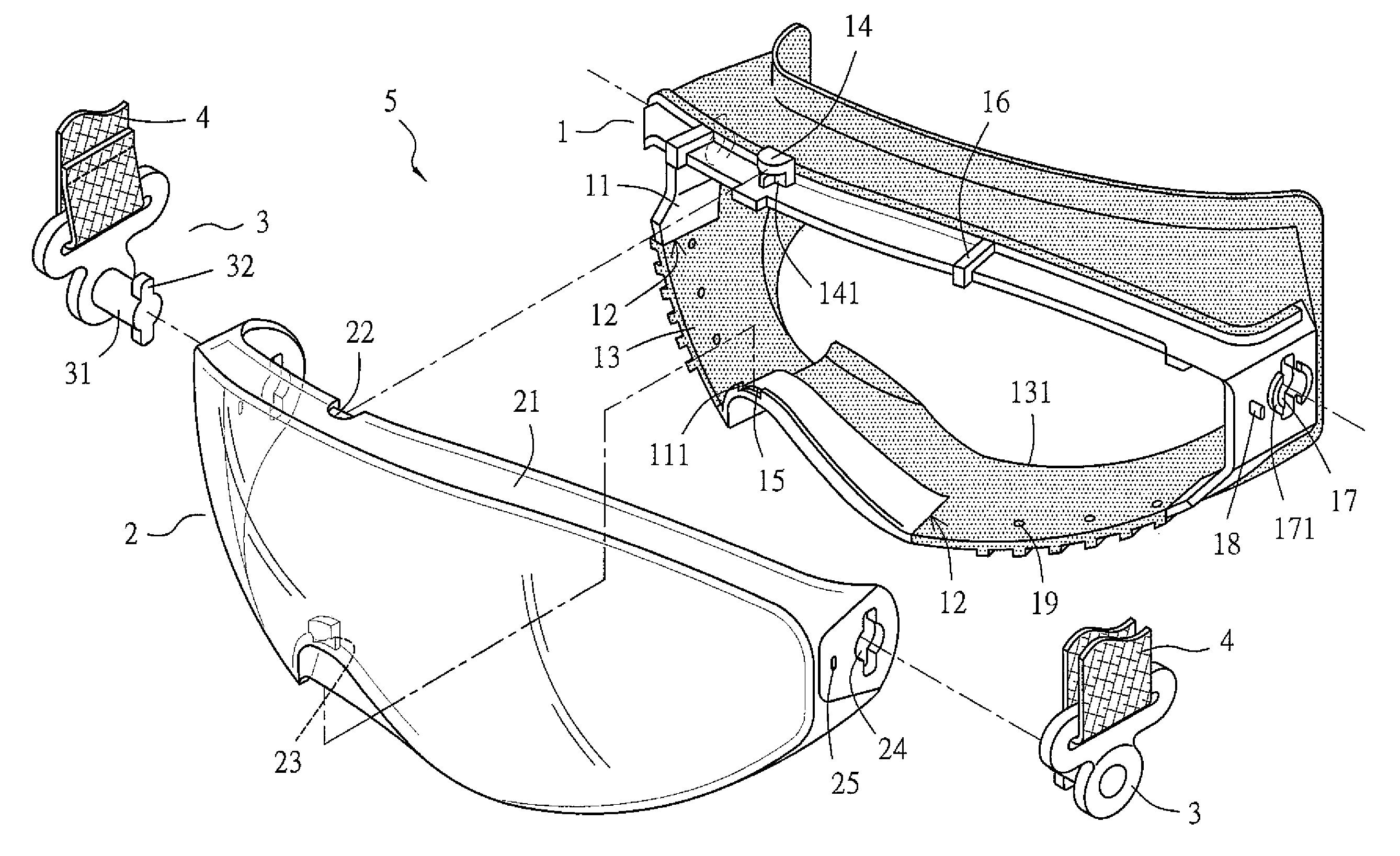 Protective goggle assembly