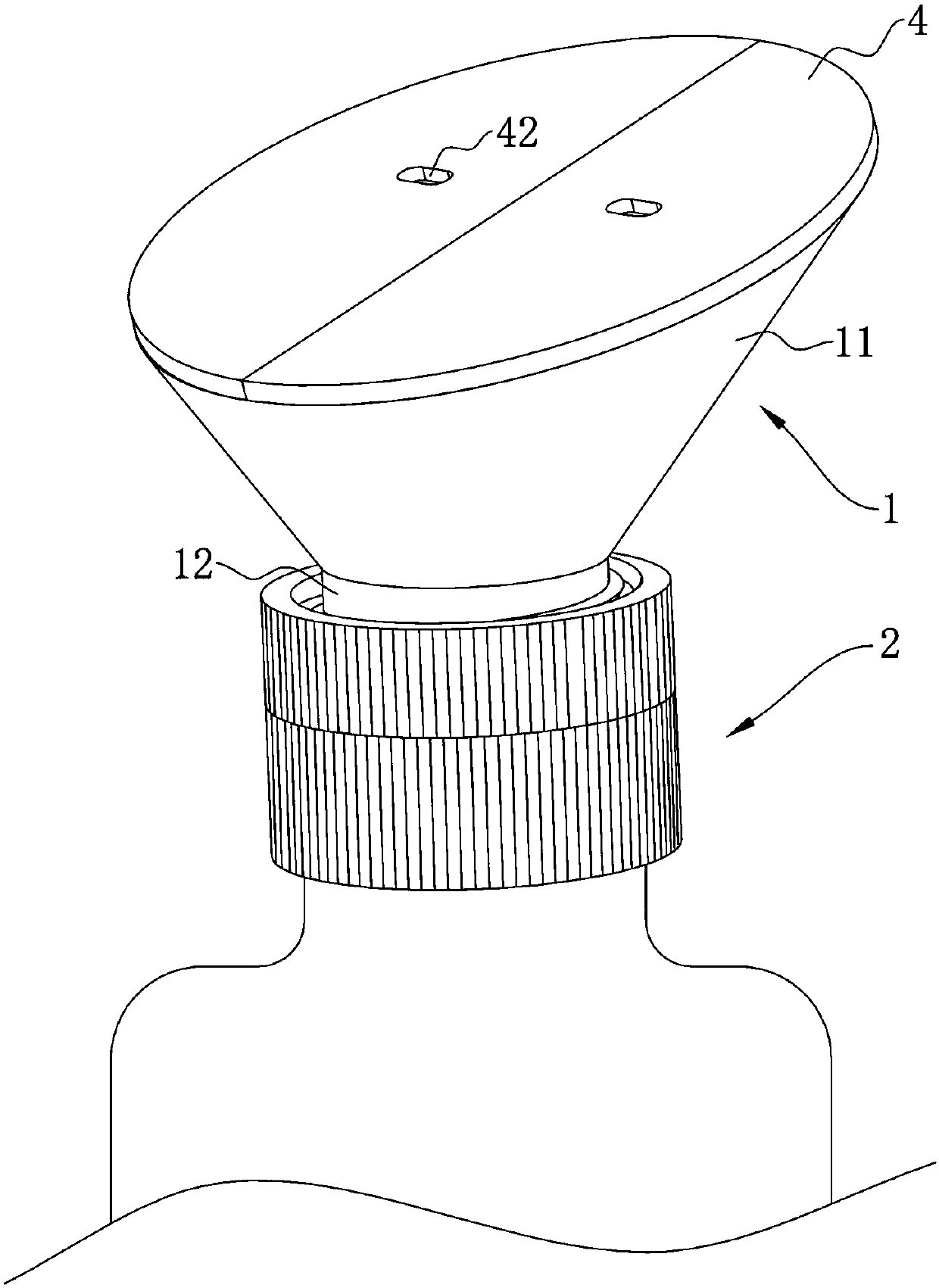 External inserting type funnel