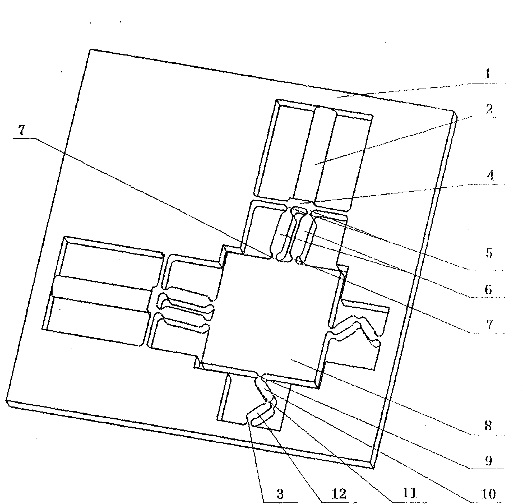 Two translational movement and jogging platform with redundancy branched chain