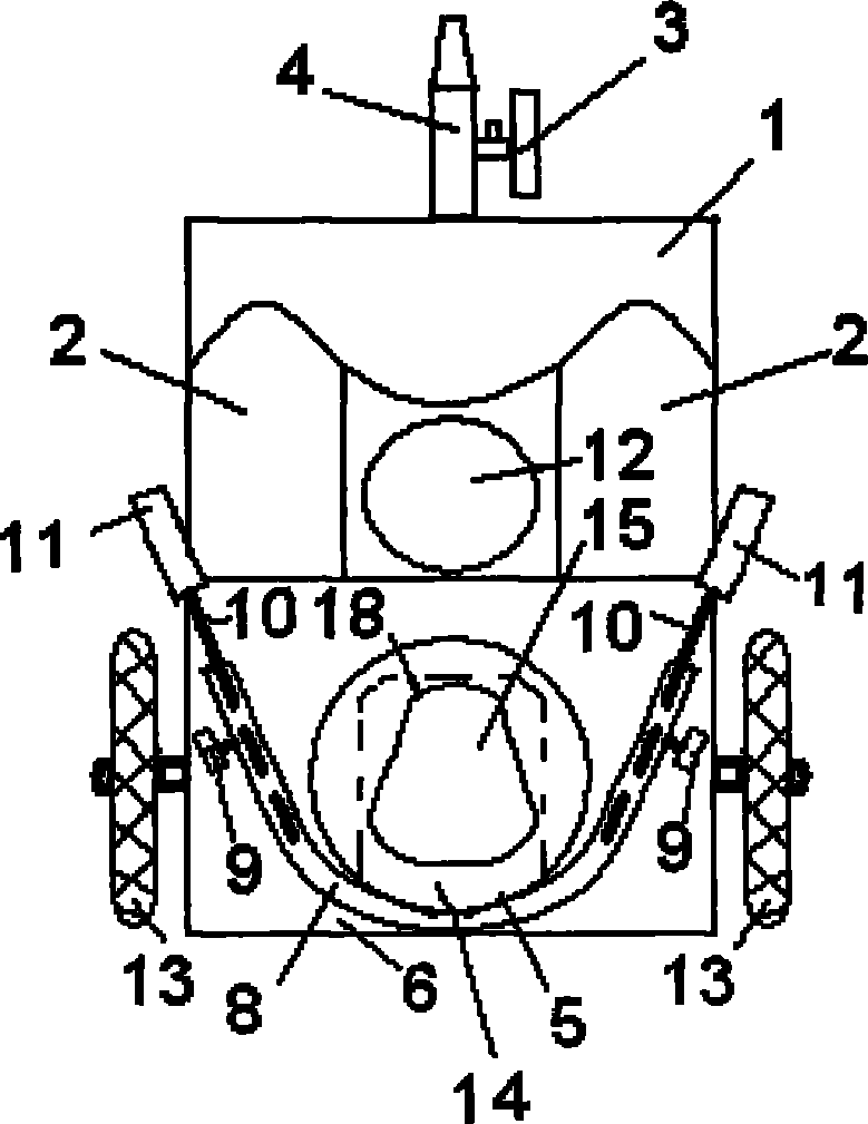 Device convenient for defecation and urination of pregnant woman and examination and oxygen absorption of transferred pregnant woman