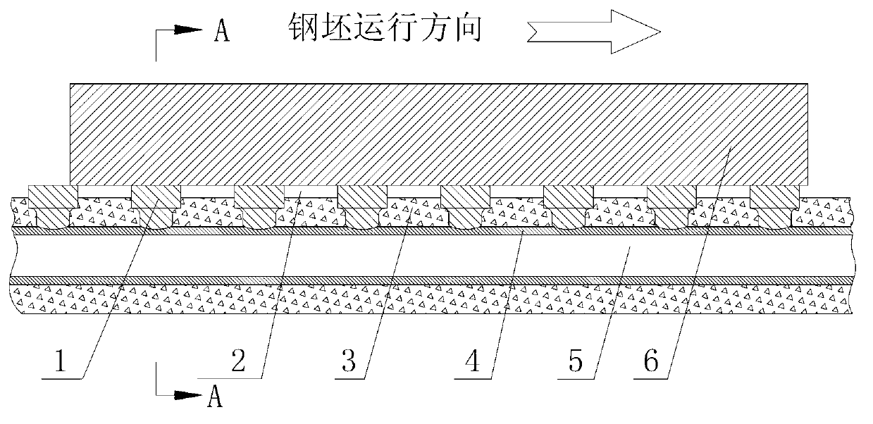 Method for decreasing walking beam heating furnace steel billet water beam black mark