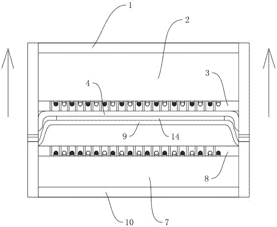 Hot pressing device for flexible solar battery component