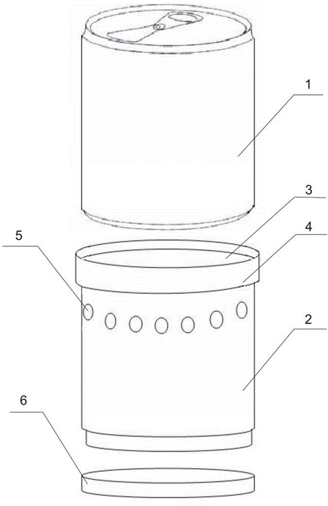 Integral can self-heating device