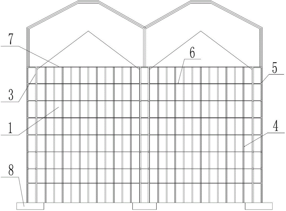 An empty stomach vertical wall combined square rectangular storage bin