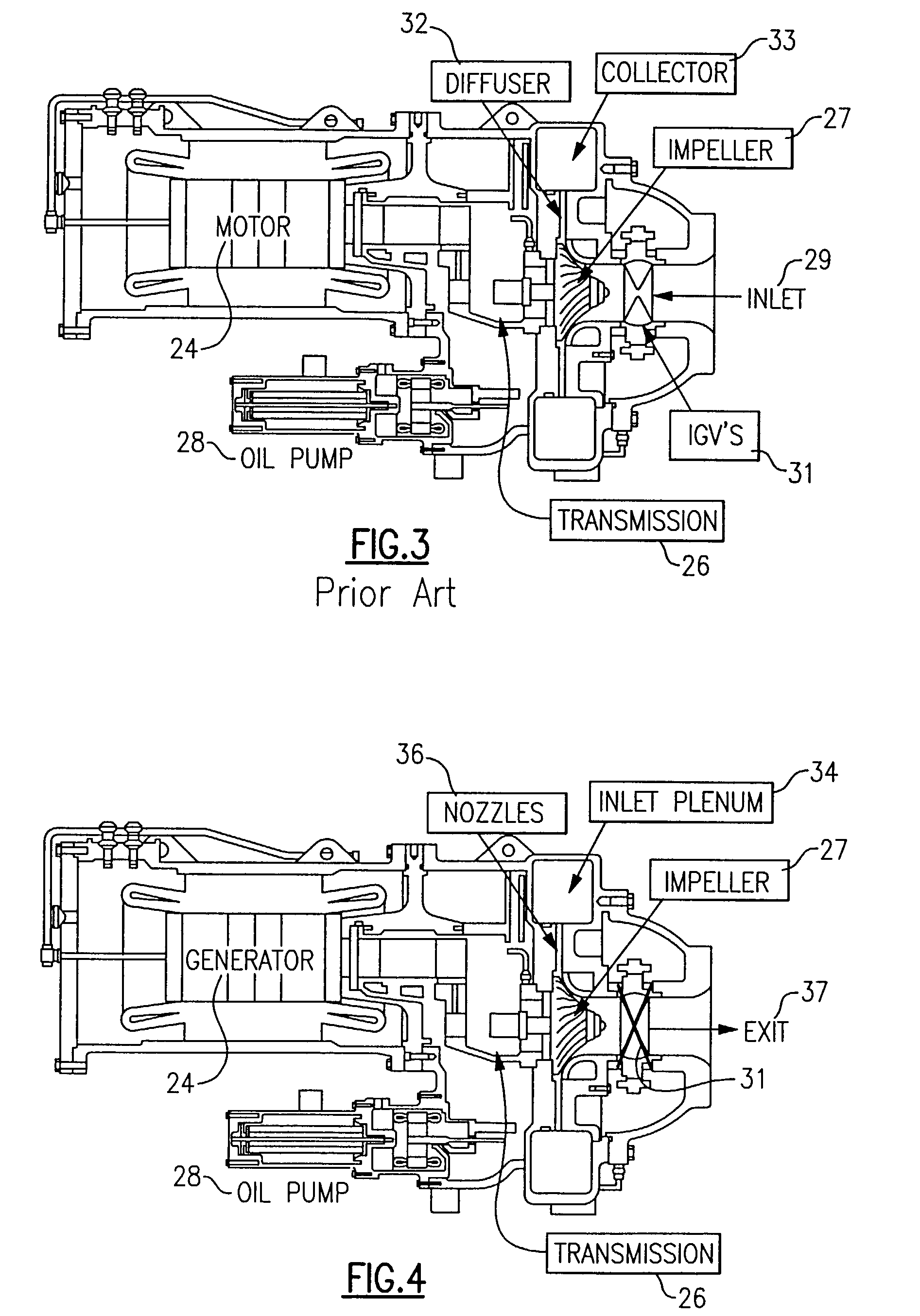 Power generation with a centrifugal compressor