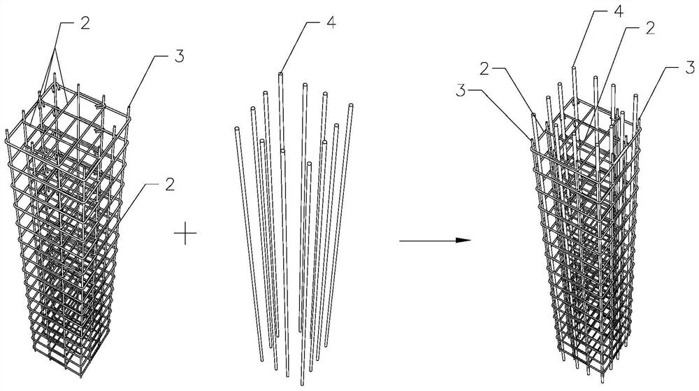 Hollow thin-wall concrete composite column