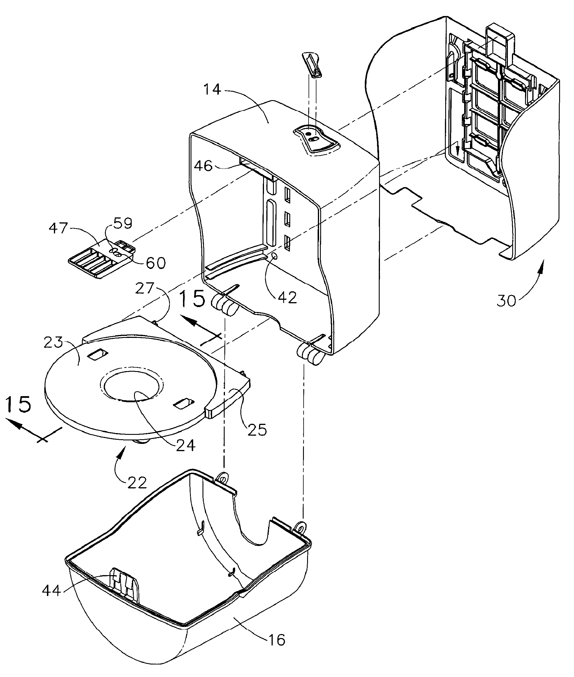 Center-pull paper towel dispenser