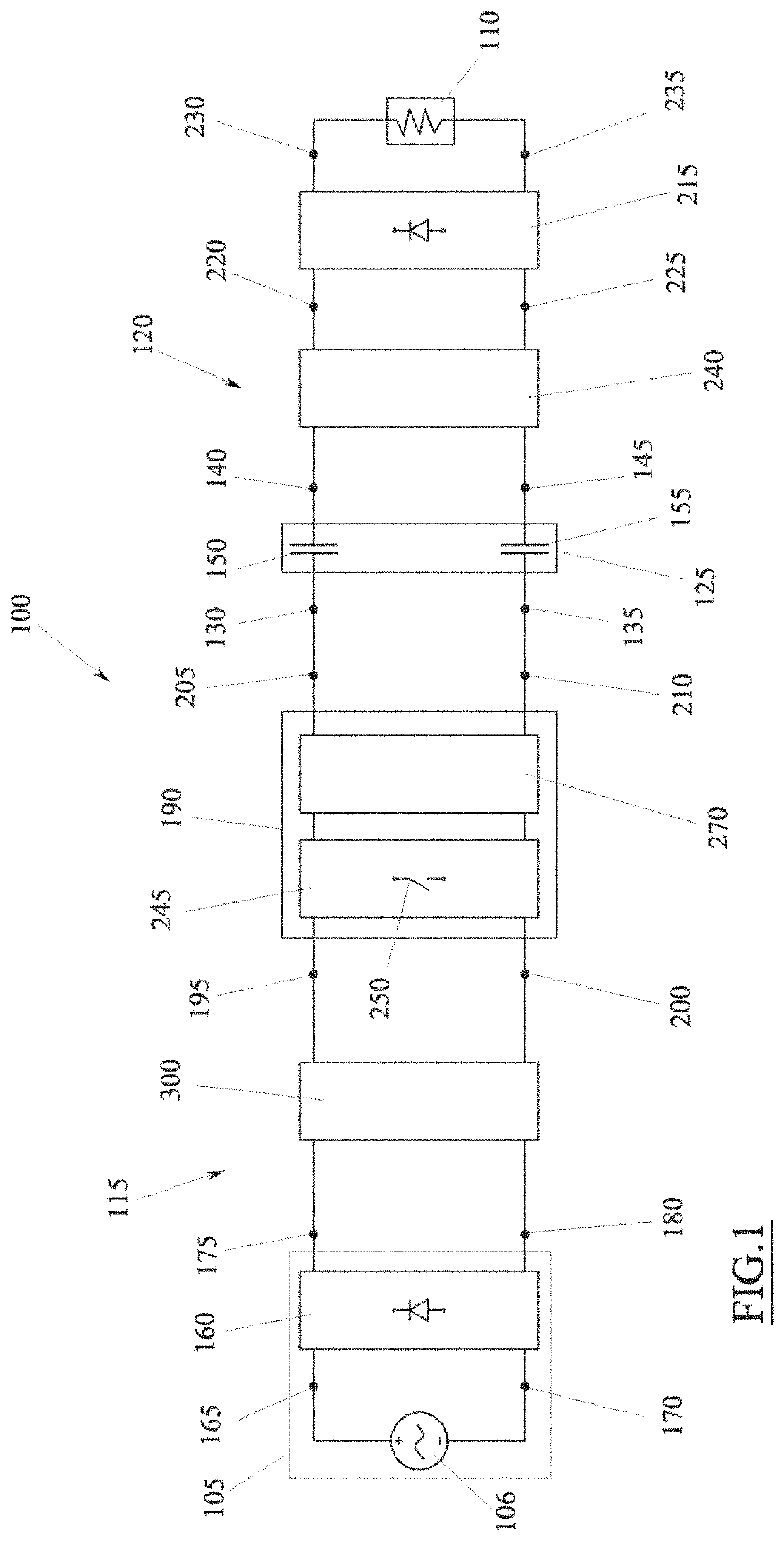 Apparatus for transferring electrical power to an electrical load with converter