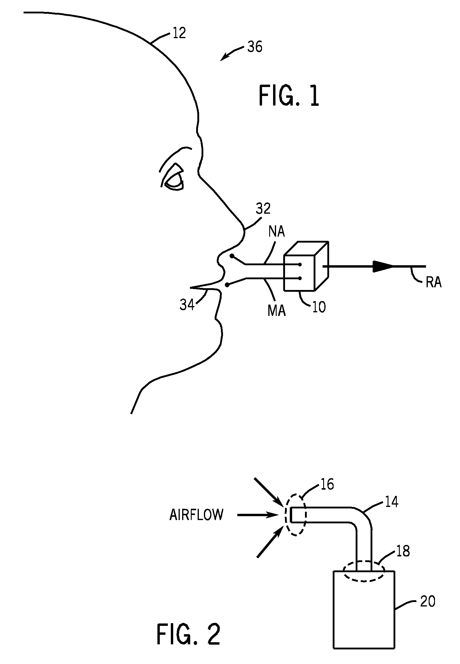 Respiratory monitoring with cannula receiving respiratory airflows and exhaled gases