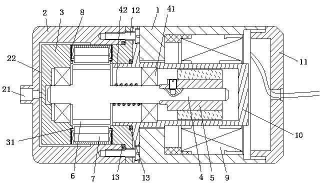 Magnetic transmission piston-type valveless compressor