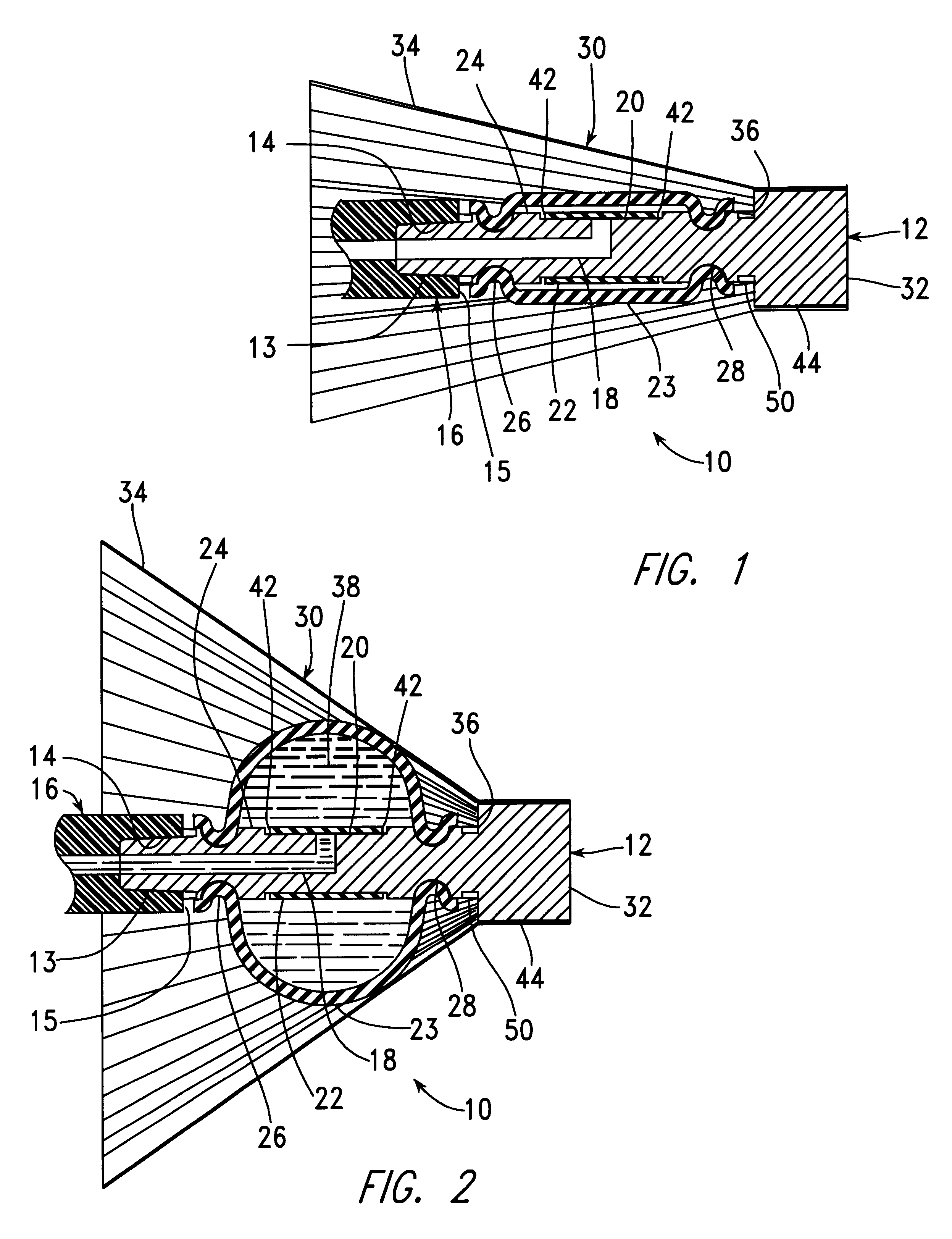 Medullary plug including an external shield and an internal valve