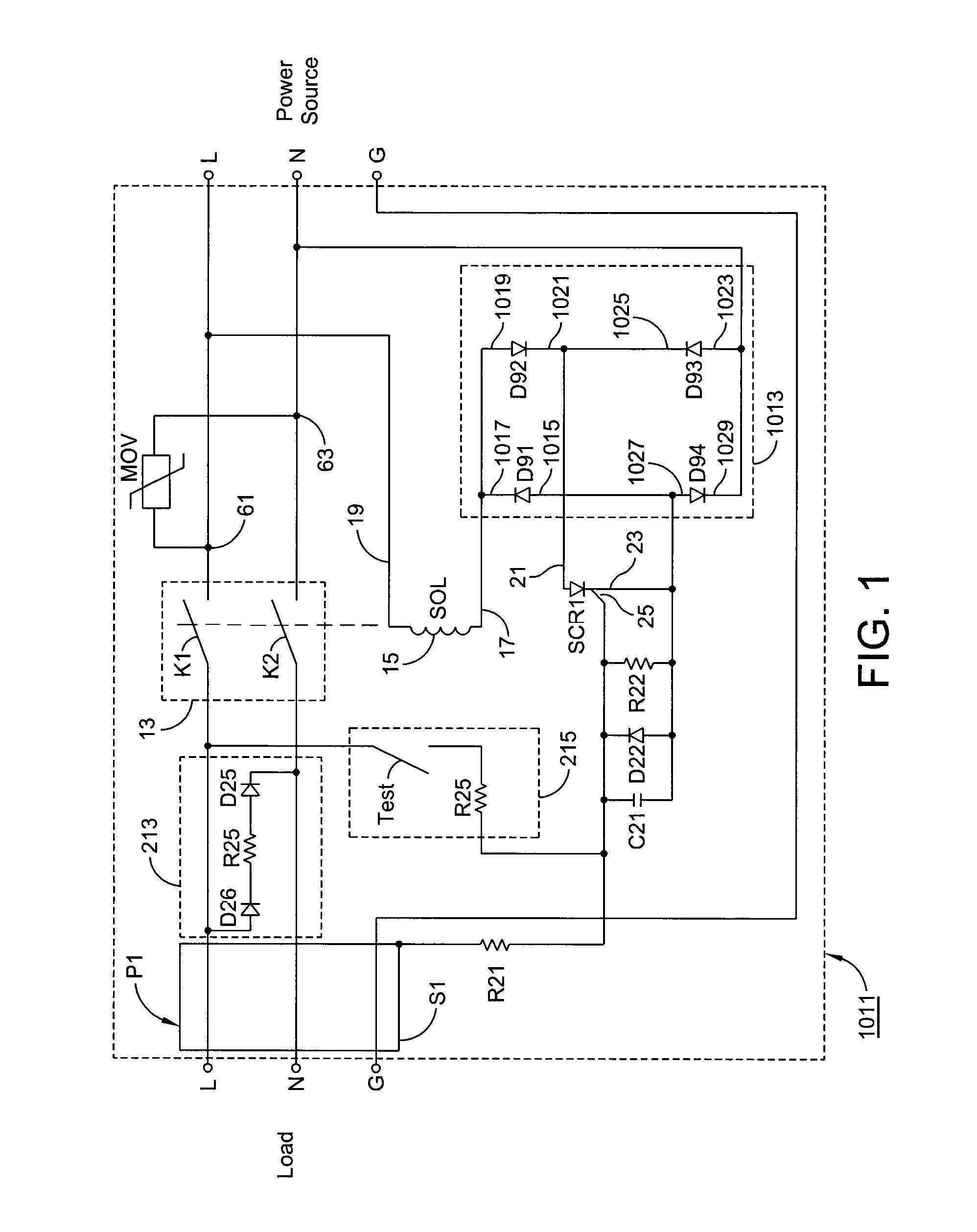 Leakage current detection and interruption (LCDI) device with ignition containment features