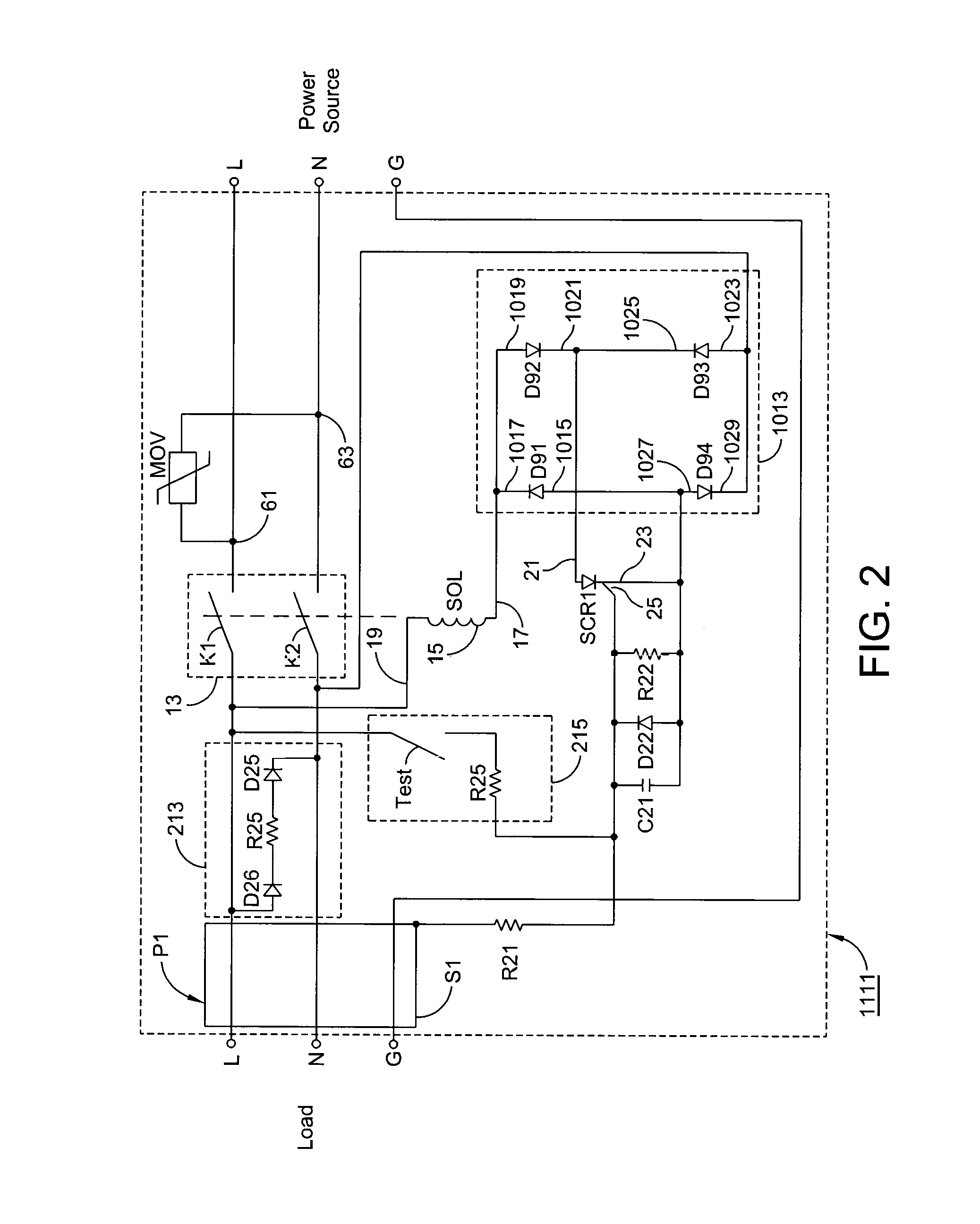 Leakage current detection and interruption (LCDI) device with ignition containment features