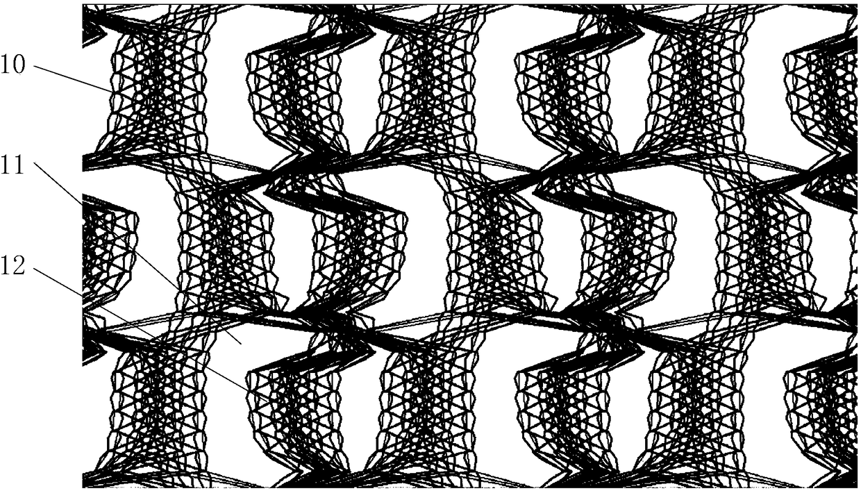 A three-dimensional intercommunicating and breathable three-layer mesh cloth and its manufacturing method