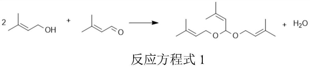 Preparation method of 3-methyl-2-butene-1-aldehyde diisopentenyl acetal