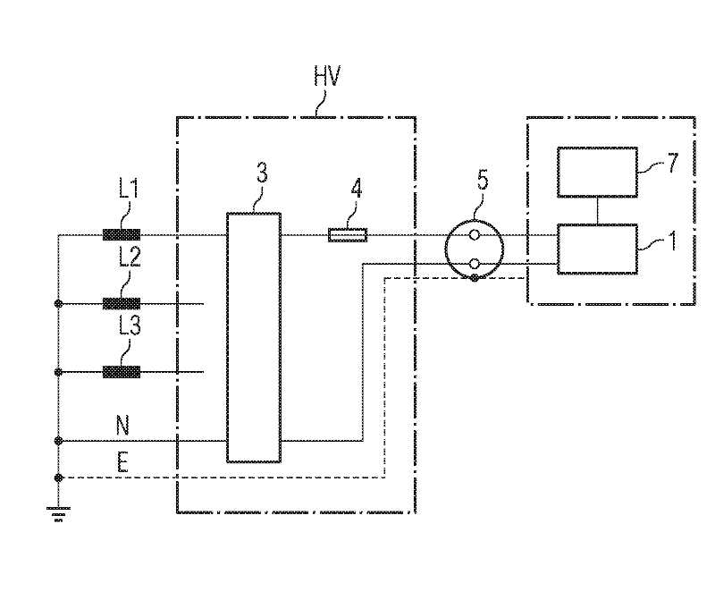 Method for testing electric components in mains supply, in particular in mains supply for building