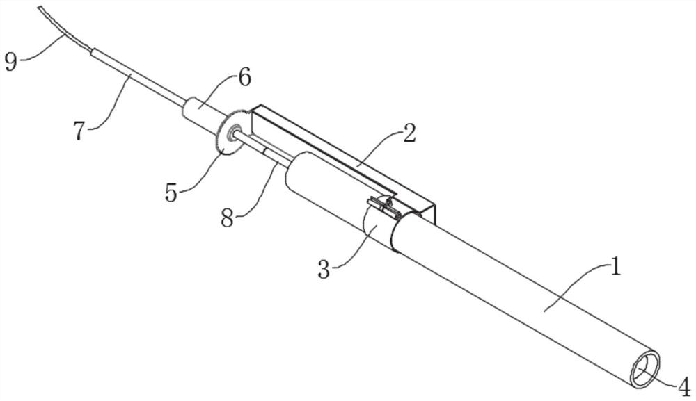 A static penetrating test device in a sampling pipe