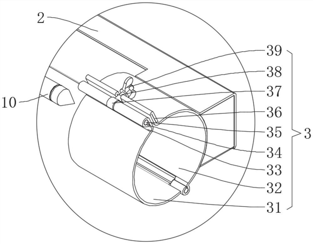 A static penetrating test device in a sampling pipe