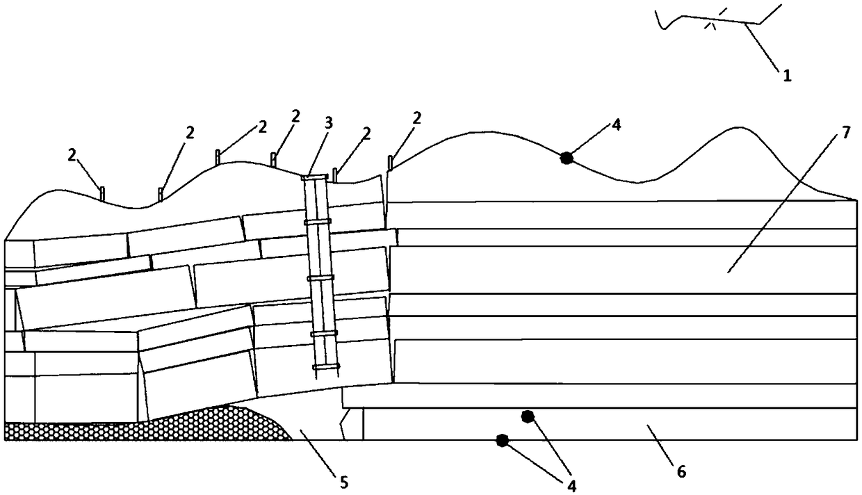 Coal mine overburden rock fracturing and well-ground-air joint monitoring method of surface rock movement