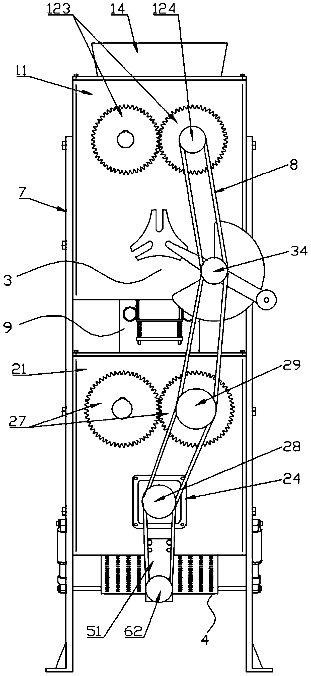 Straw treatment device for rural areas