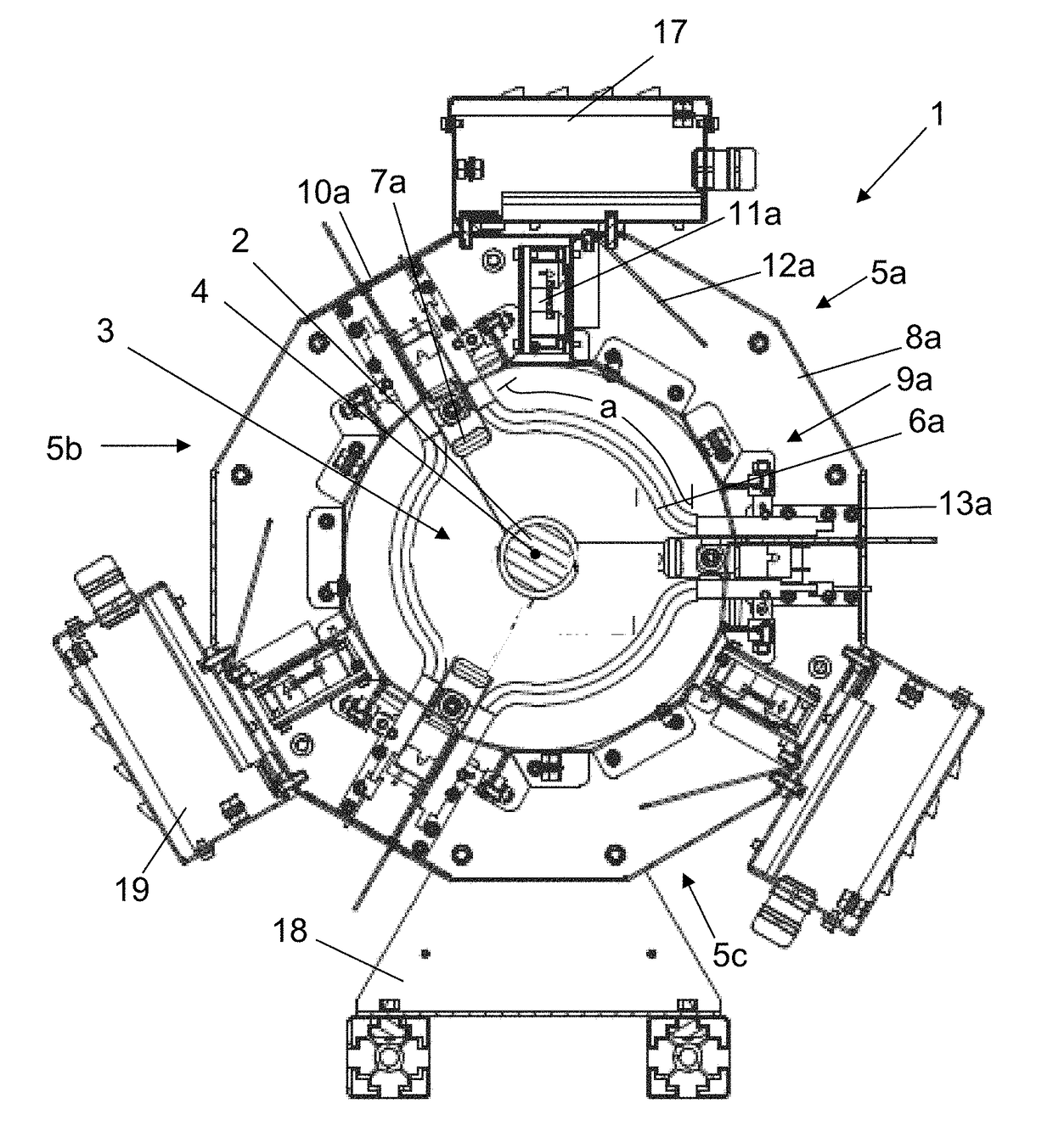 Device for irradiating a cylindrical substrate