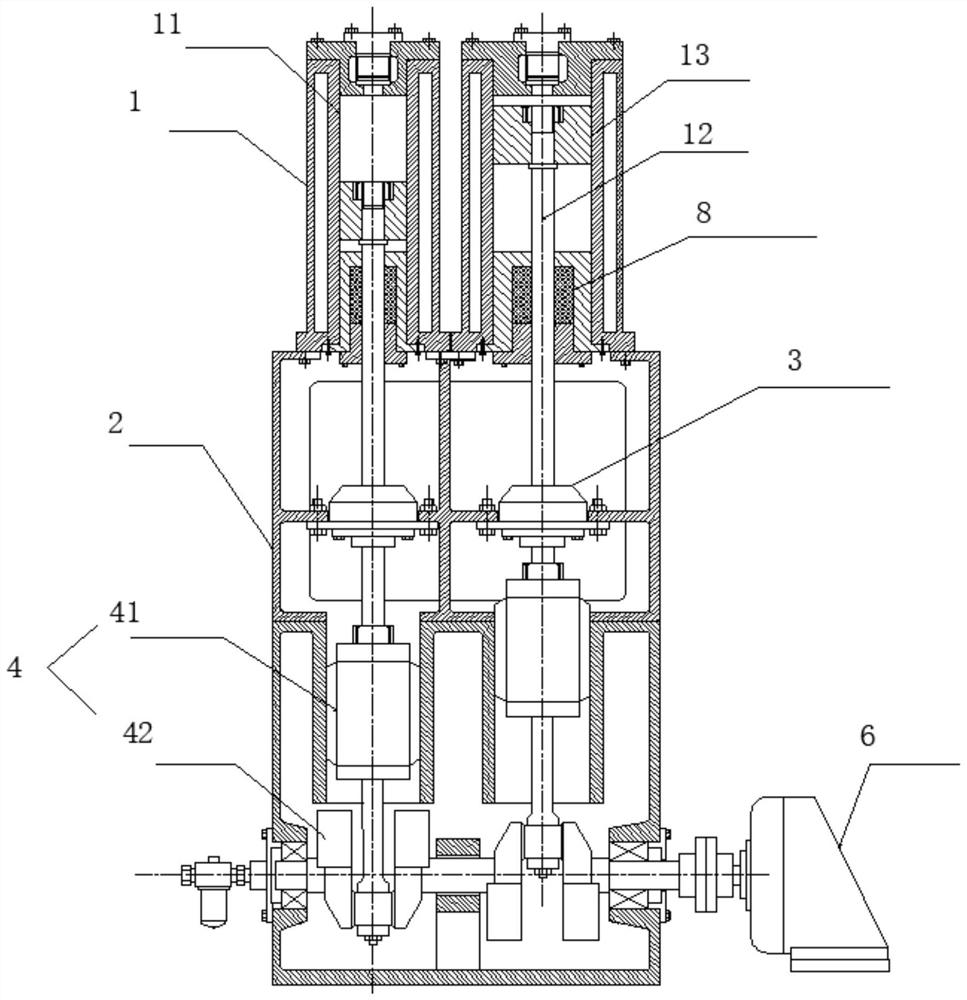Mechanical piston compressor for hydrogen refueling station