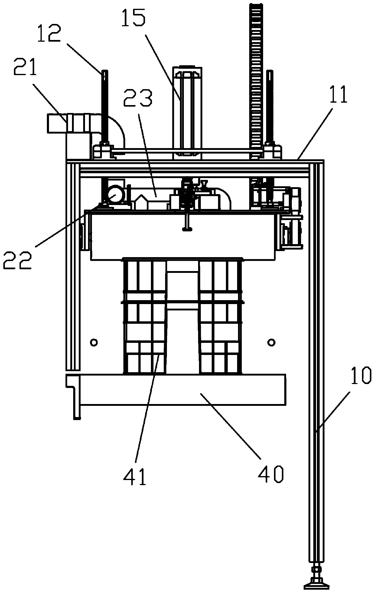 Automatic dust removal equipment for workbin